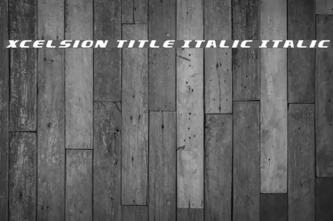 Xcelsion Title Italic Italic Example 3