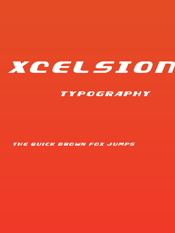 Xcelsion Title Italic Italic Poster