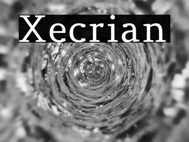 Xecrian Font examples
