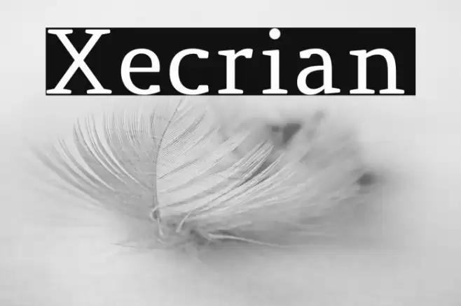 Xecrian Font examples