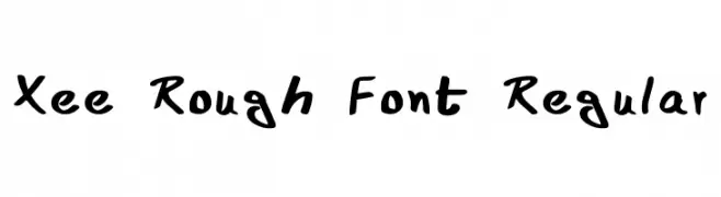 Xee Rough Font Regular  Free Fonts Download