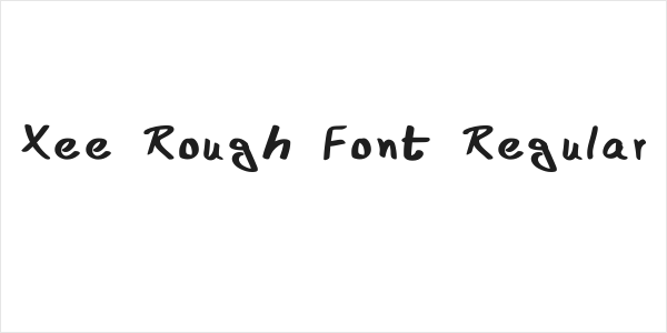 Xee Rough Font Regular Logo