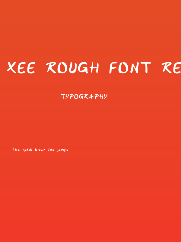 Xee Rough Font Regular Poster
