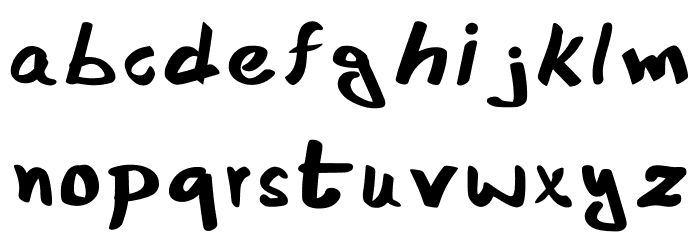 Xee Rough Font Regular Font LOWERCASE