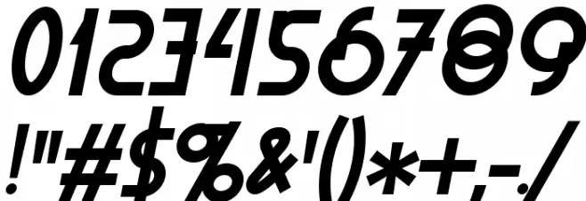 XelitaItalic Font OTHER CHARS