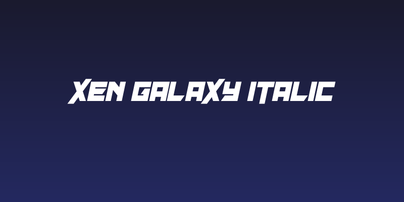 Xen Galaxy Italic Social Header