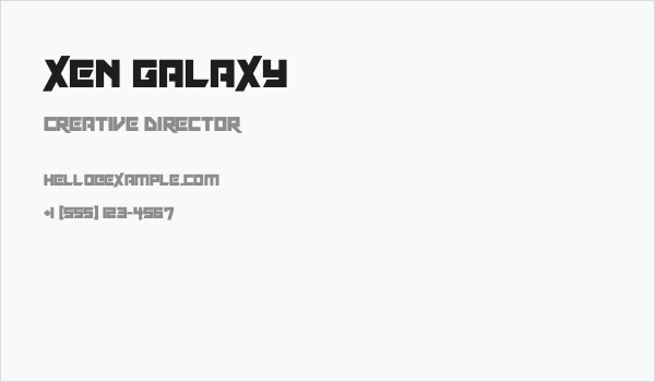 Xen Galaxy Business Card
