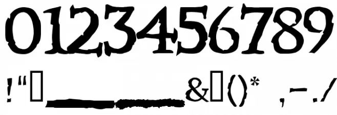 Xena Font OTHER CHARS