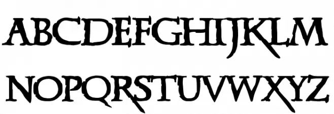 Xena Font UPPERCASE