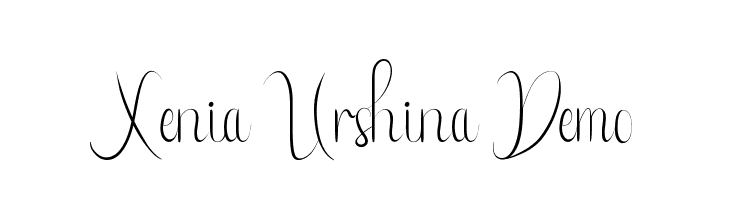 Xenia Urshina Demo  フリーフォントのダウンロード