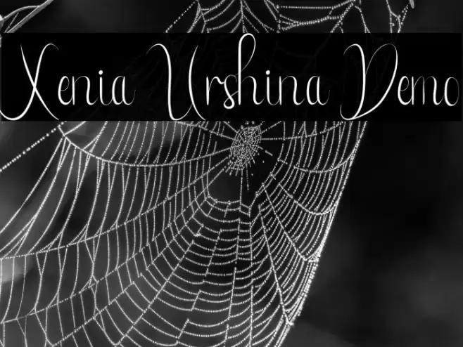 Xenia Urshina Demo Font examples