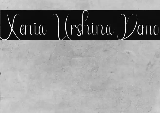Xenia Urshina Demo Font examples