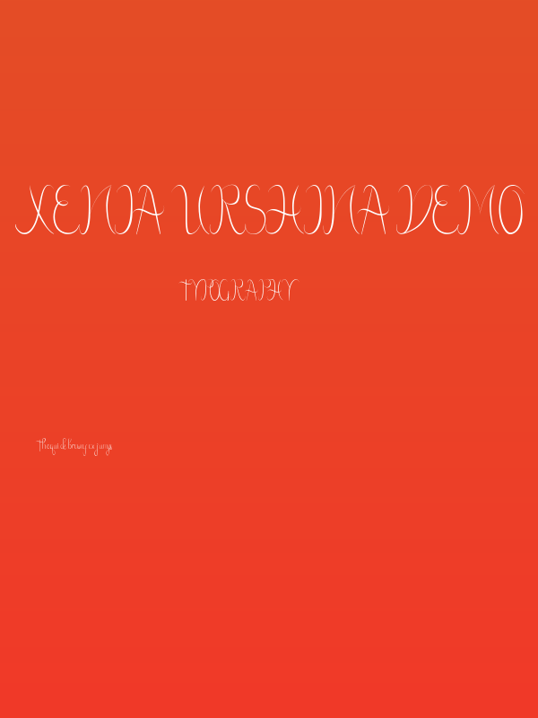 Xenia Urshina Demo Poster