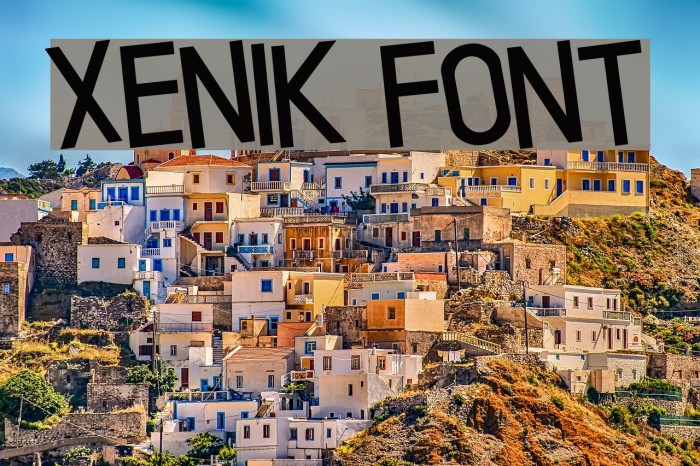 Xenik Font examples
