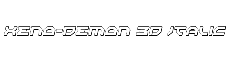 Xeno-Demon 3D Italic  Descarca Fonturi Gratis