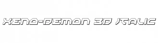 Xeno-Demon 3D Italic  Frei Schriftart Herunterladen