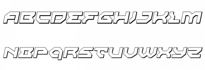 Xeno-Demon 3D Italic フォント 大文字