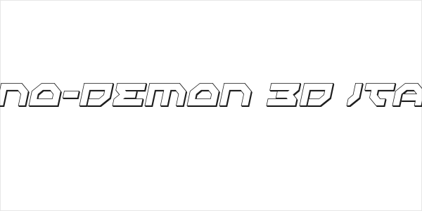 Xeno-Demon 3D Italic Logo