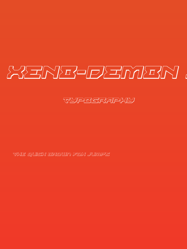 Xeno-Demon 3D Italic Poster