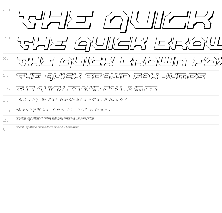 Xeno-Demon 3D Italic Waterfall