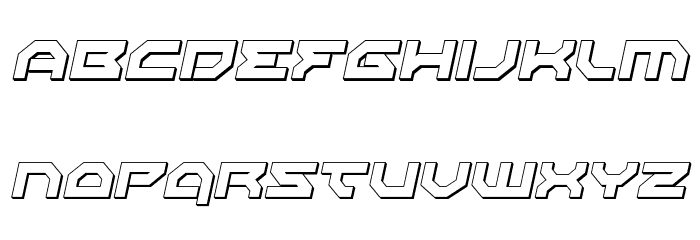 Xeno-Demon 3D Italic Font LOWERCASE