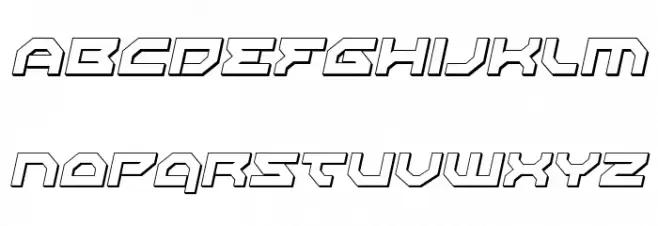 Xeno-Demon 3D Italic फ़ॉन्ट लोअरकेस