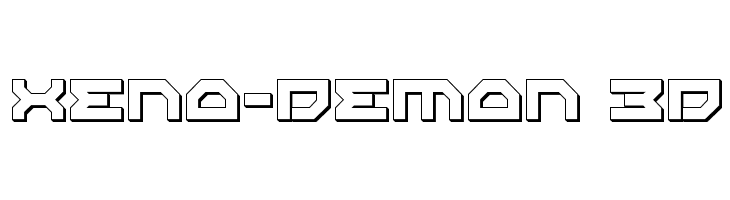 Xeno-Demon 3D  フリーフォントのダウンロード