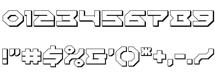 Xeno-Demon 3D Font OTHER CHARS