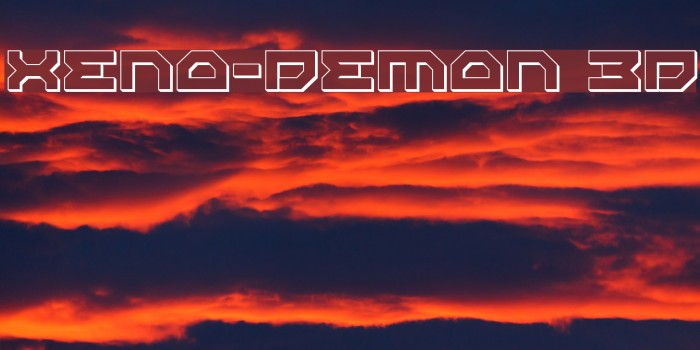 Xeno-Demon 3D Font examples