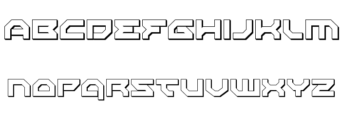 Xeno-Demon 3D Font LOWERCASE