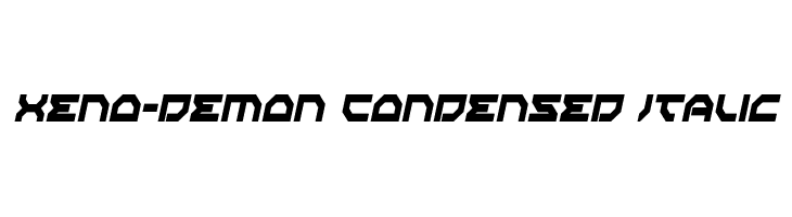 Xeno-Demon Condensed Italic  नि: शुल्क फ़ॉन्ट्स डाउनलोड