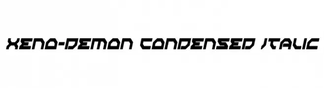 Xeno-Demon Condensed Italic  Frei Schriftart Herunterladen