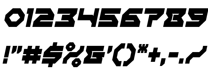 Xeno-Demon Condensed Italic Font OTHER CHARS