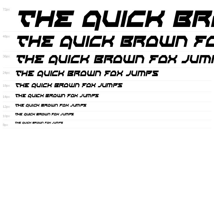 Xeno-Demon Condensed Italic Waterfall