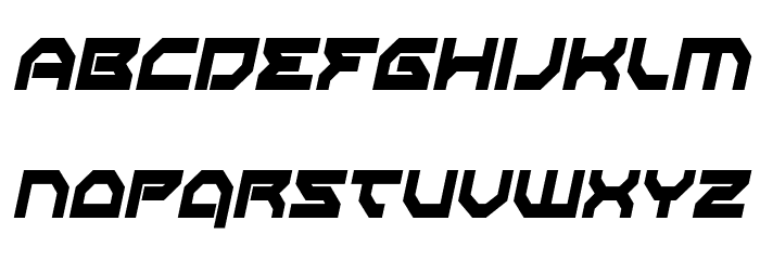 Xeno-Demon Condensed Italic Font LOWERCASE