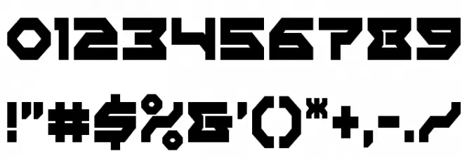 Xeno-Demon Condensed Font OTHER CHARS