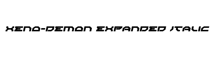 Xeno-Demon Expanded Italic  font caratteri gratis