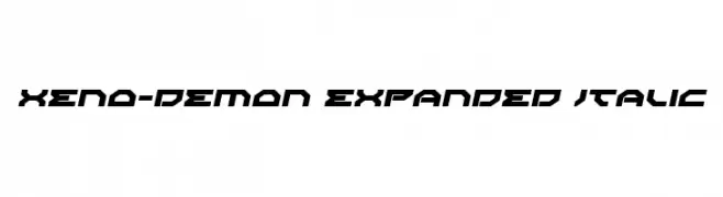 Xeno-Demon Expanded Italic  Frei Schriftart Herunterladen