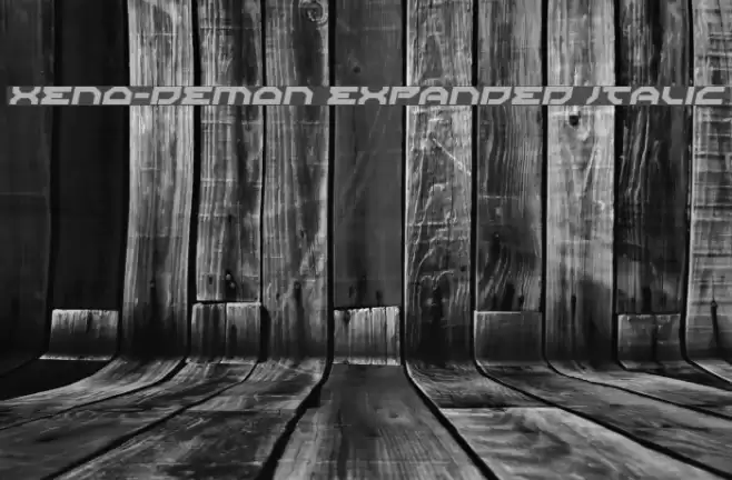 Xeno-Demon Expanded Italic Font examples
