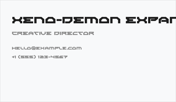 Xeno-Demon Expanded Business Card