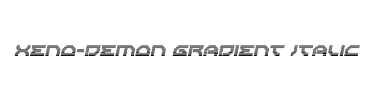 Xeno-Demon Gradient Italic  Frei Schriftart Herunterladen