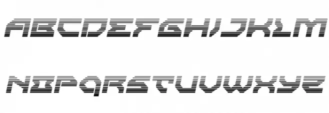 Xeno-Demon Gradient Italic フォント 大文字