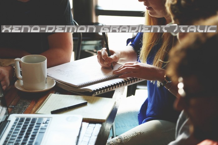 Xeno-Demon Gradient Italic Example 2