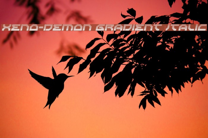 Xeno-Demon Gradient Italic Example 3