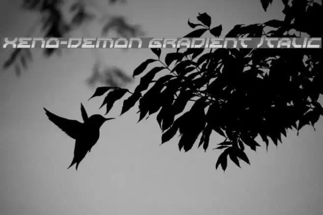 Xeno-Demon Gradient Italic Font examples