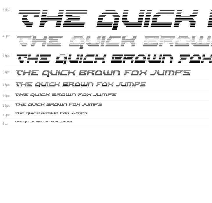 Xeno-Demon Gradient Italic Waterfall