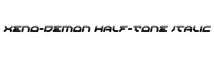 Xeno-Demon Half-Tone Italic  لخطوط تنزيل