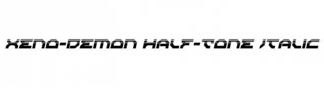 Xeno-Demon Half-Tone Italic  नि: शुल्क फ़ॉन्ट्स डाउनलोड