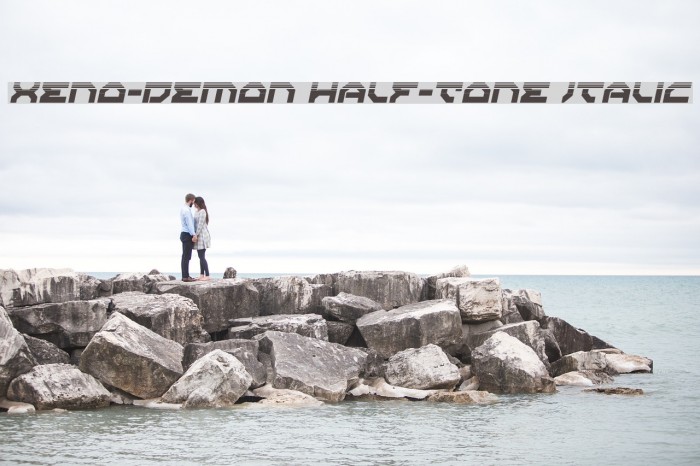 Xeno-Demon Half-Tone Italic Example 1