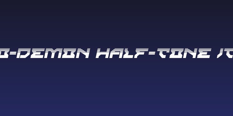 Xeno-Demon Half-Tone Italic Social Header